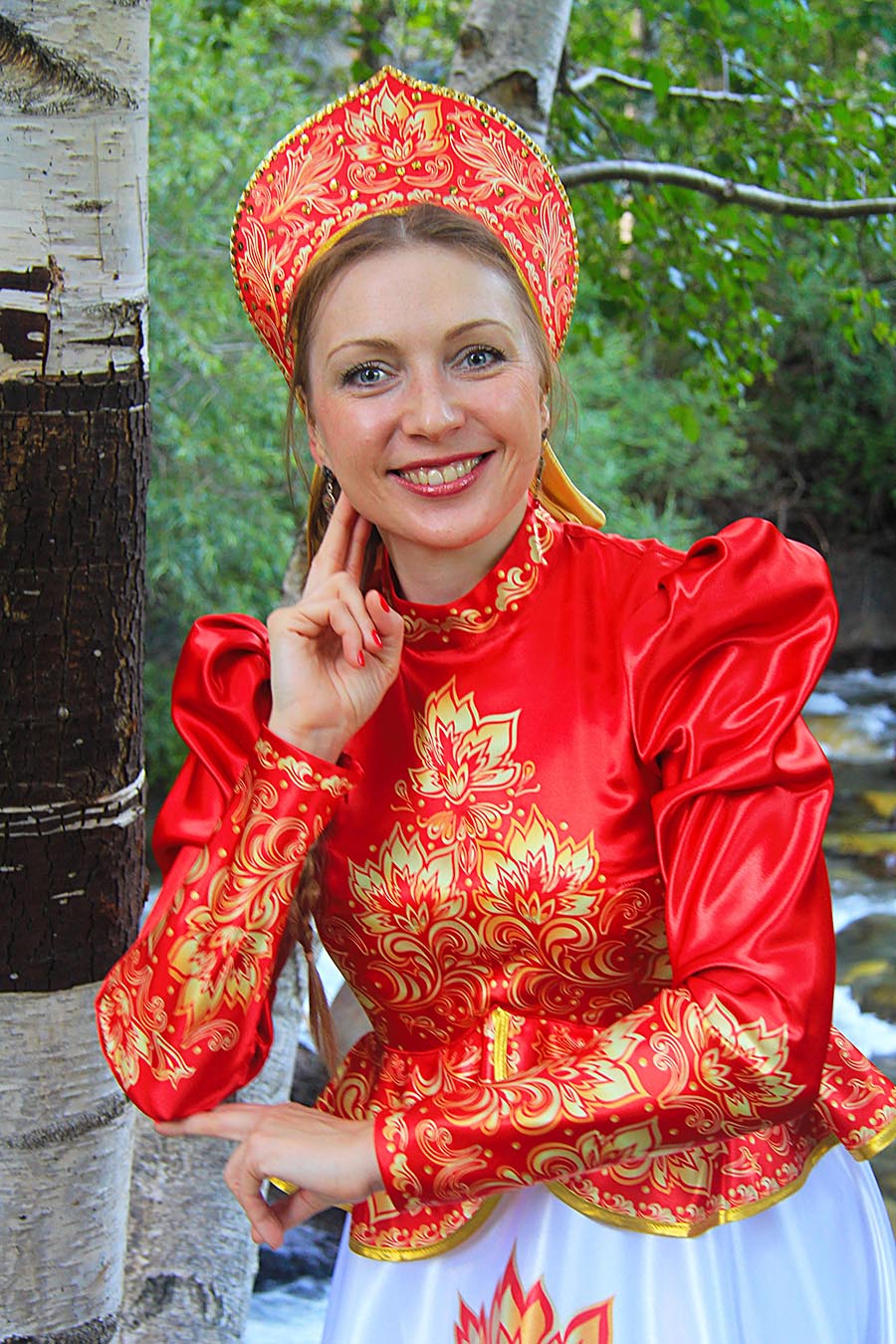 Women in Slavic costumes in Jeddah