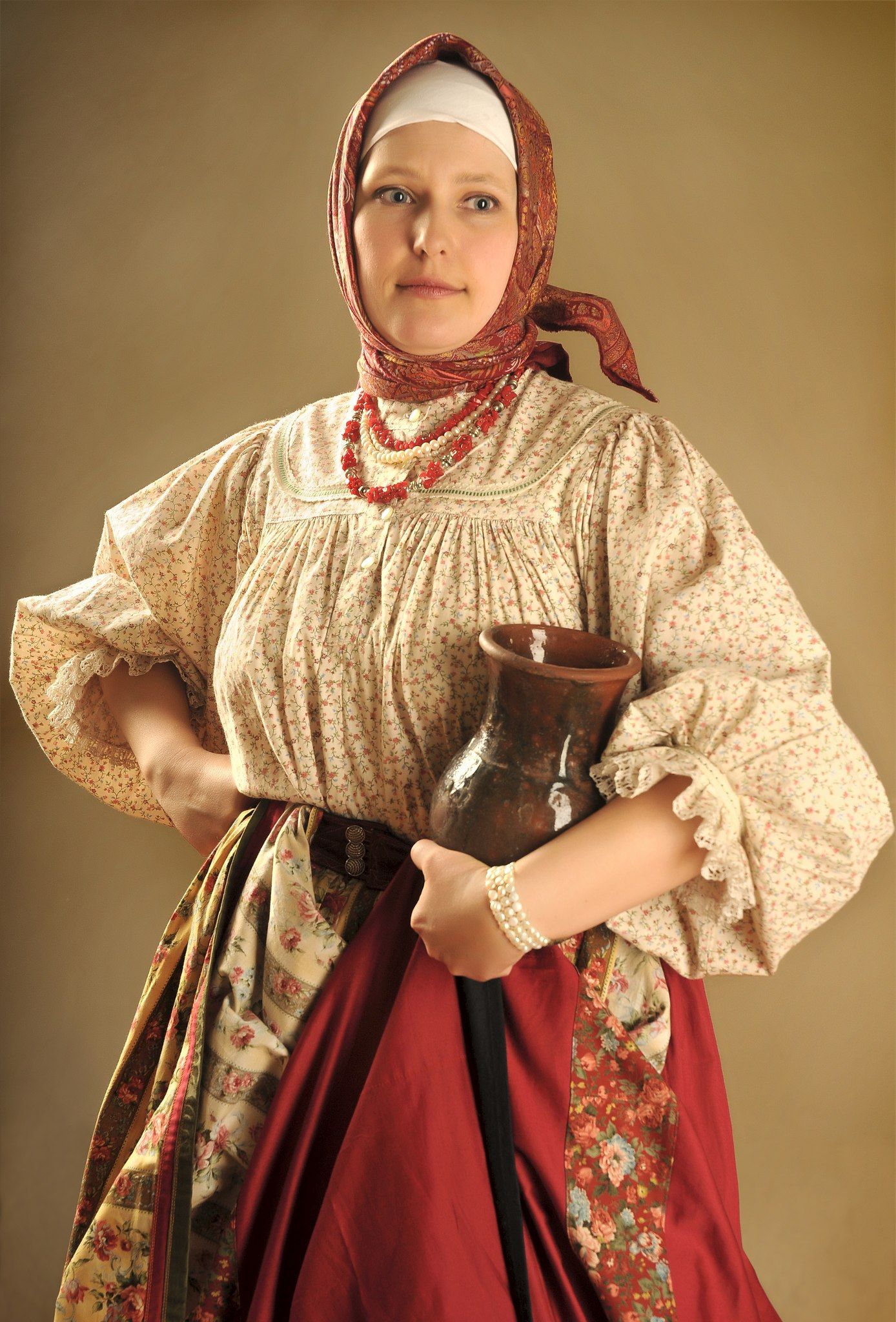 Girls in Slavic costumes in Jeddah